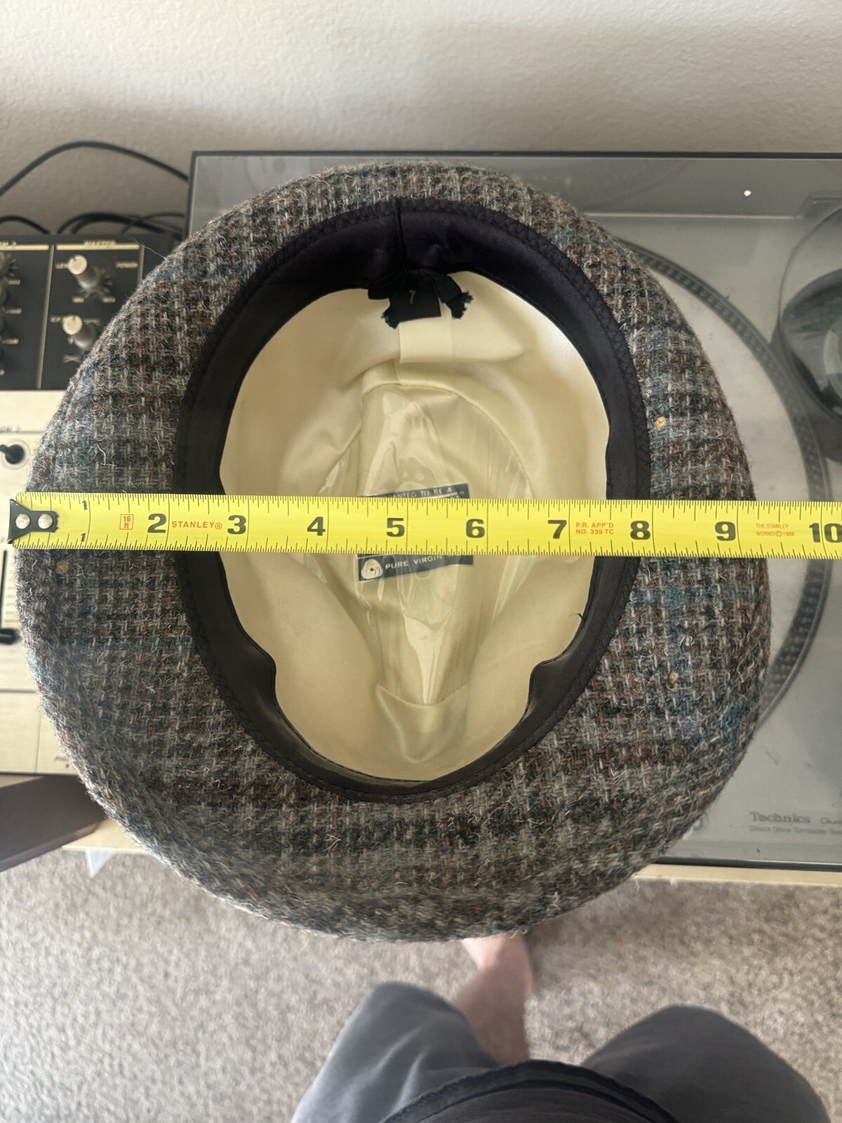 Pendleton Fedora Virgin Wool Hat Size 7 Tweed Fea… - image 10