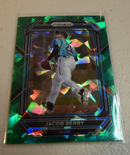 2023 Prizm Green Cracked Ice Jacob Berry #18 Marlins Prospect