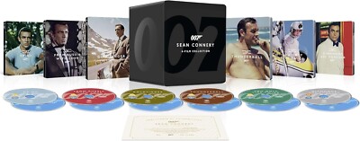SEAN CONNERY - JAMES BOND 4K UHD Blu-Ray Six Steelbook Limited Collection NEW