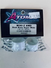 Atomic RC   for Mini-Z AWD Disk Rims Super White (W1.5 -  White) AWD207