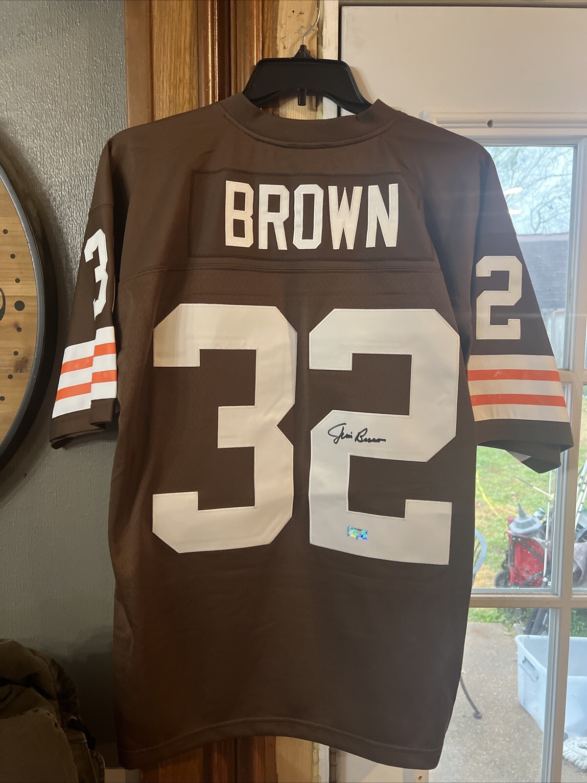 Jim Brown Autographed Signed Cleveland Browns Mitchell and Ness Brown Jersey 