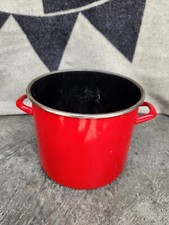 Large Chantal Red Enamel on Steel Stock Pot Dutch Oven - No Lid