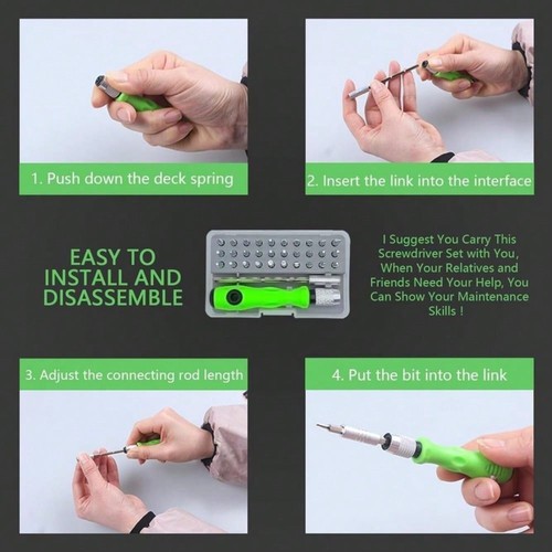 32 In 1 Small Screwdriver Bit Set Precision Magnetic Portable Repair Tool Kit - Picture 10 of 13