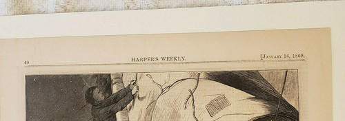 Harper's Weekly "Winter at Sea" Print Drawn by Winslow Homer January 16th, 1869 - Imagen 8 de 10