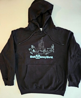Walt Disney World Peter Pan Hoodie Sweatshirt Black Size (L) New