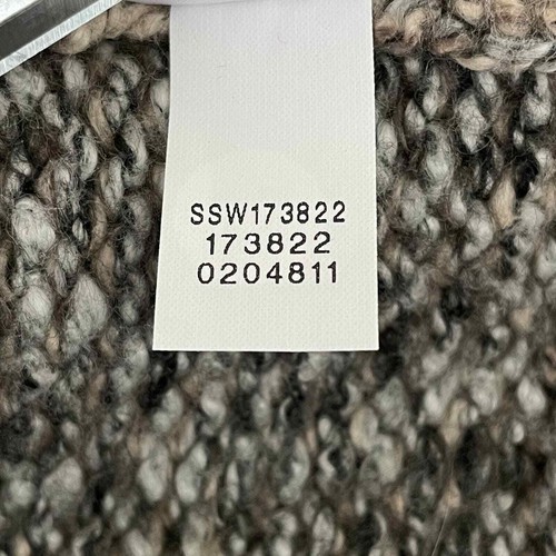 J Jill Cardigan Sweater Womens S Petite Button On Fur Collar Marled Cotton Blend - Picture 10 of 14