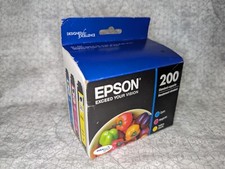 Original Epson 200 Ink Printer Cartridges - Cyan Magenta Yellow - NEW Exp 2022