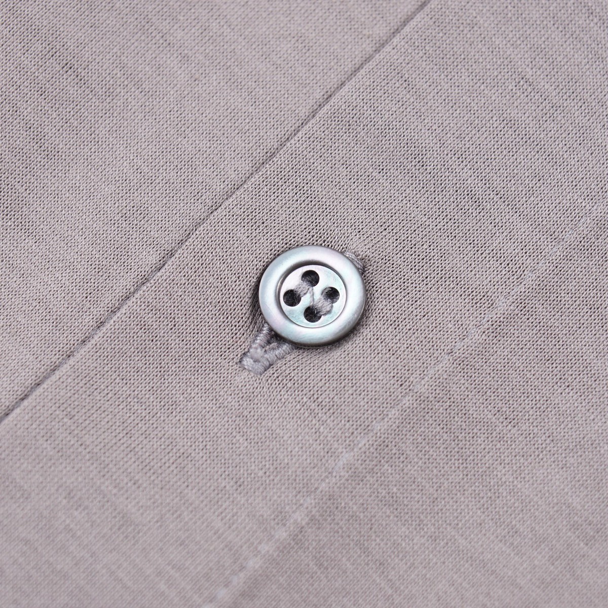 Cruciani Slim-Fit Gray Long Sleeve Button-Front Jersey Cotton