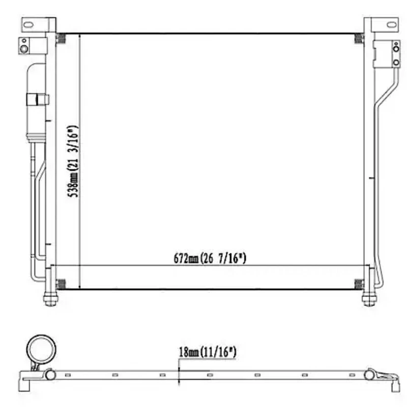 Конденсатор кондиционера Carquest 6469 для Nissan Frontier Pathfinder Xterra ('05-'20) - Изображение 2 из 4