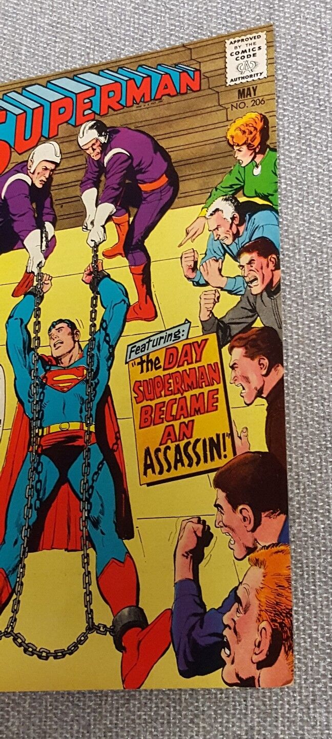 1968 DC COMICS SUPERMAN #206 NEAL ADAMS -  NEAR MINT!  MUST SEE Limitowana ilość
