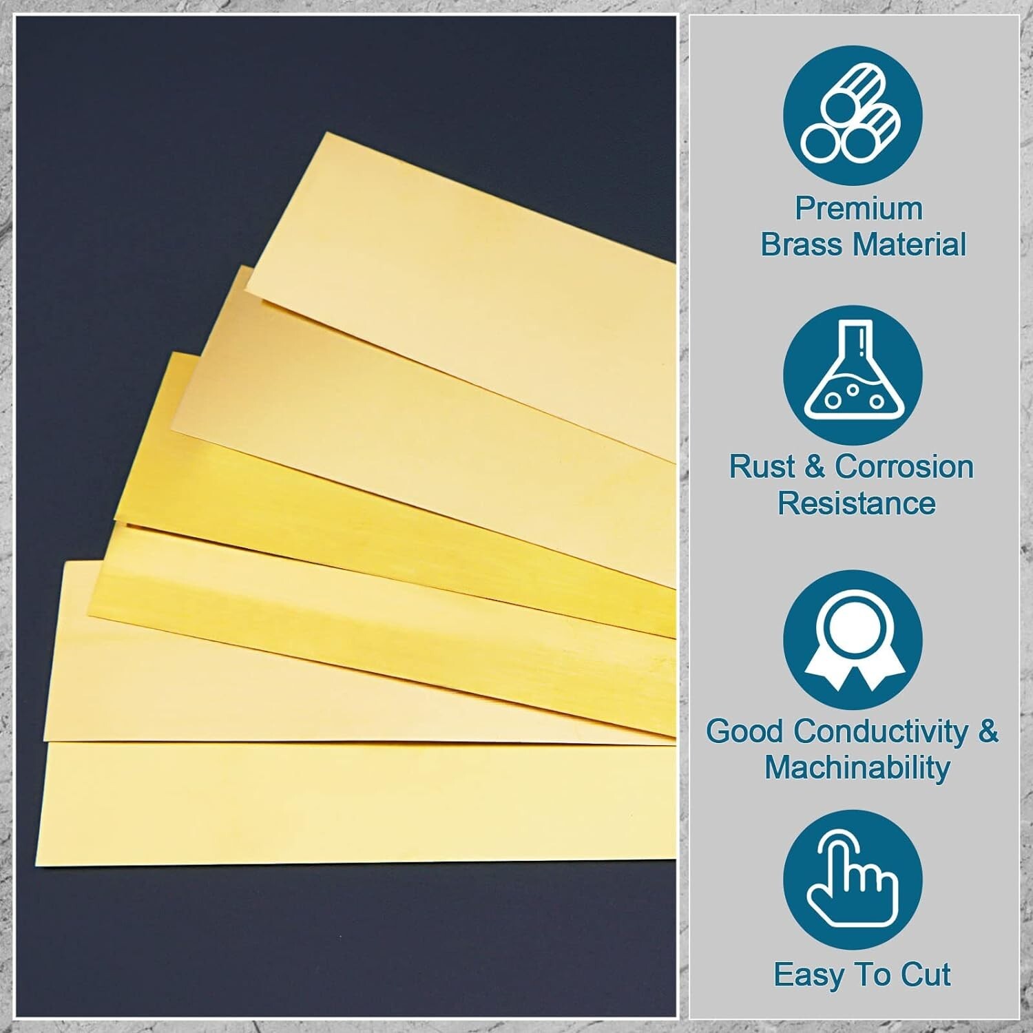 12 Brass Strip Shim Stock Assortment Metal Shims Various Thickness