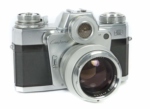 Zeiss Ikon Contarex Kamera "Bullseye" m. Objektiv Sonnar 1:2 f=85 mm - Bild 2 von 3