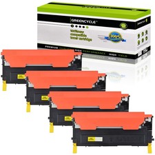 4 Yellow Toner for Samsung CLT-Y406S CLT-406S SL-C410 C412W C413w C460W/FW C463W