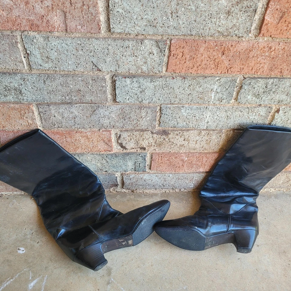 Botas Charles David Mujer Talla 8 Cuero Hechas en Italia Tacón Medio Alto Elegantes Foto 4 de 4