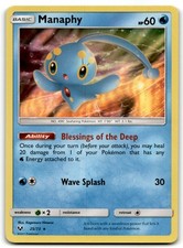 2017 Sun & Moon - Shining Legends Pokemon TCG Card #25 Manaphy Holo