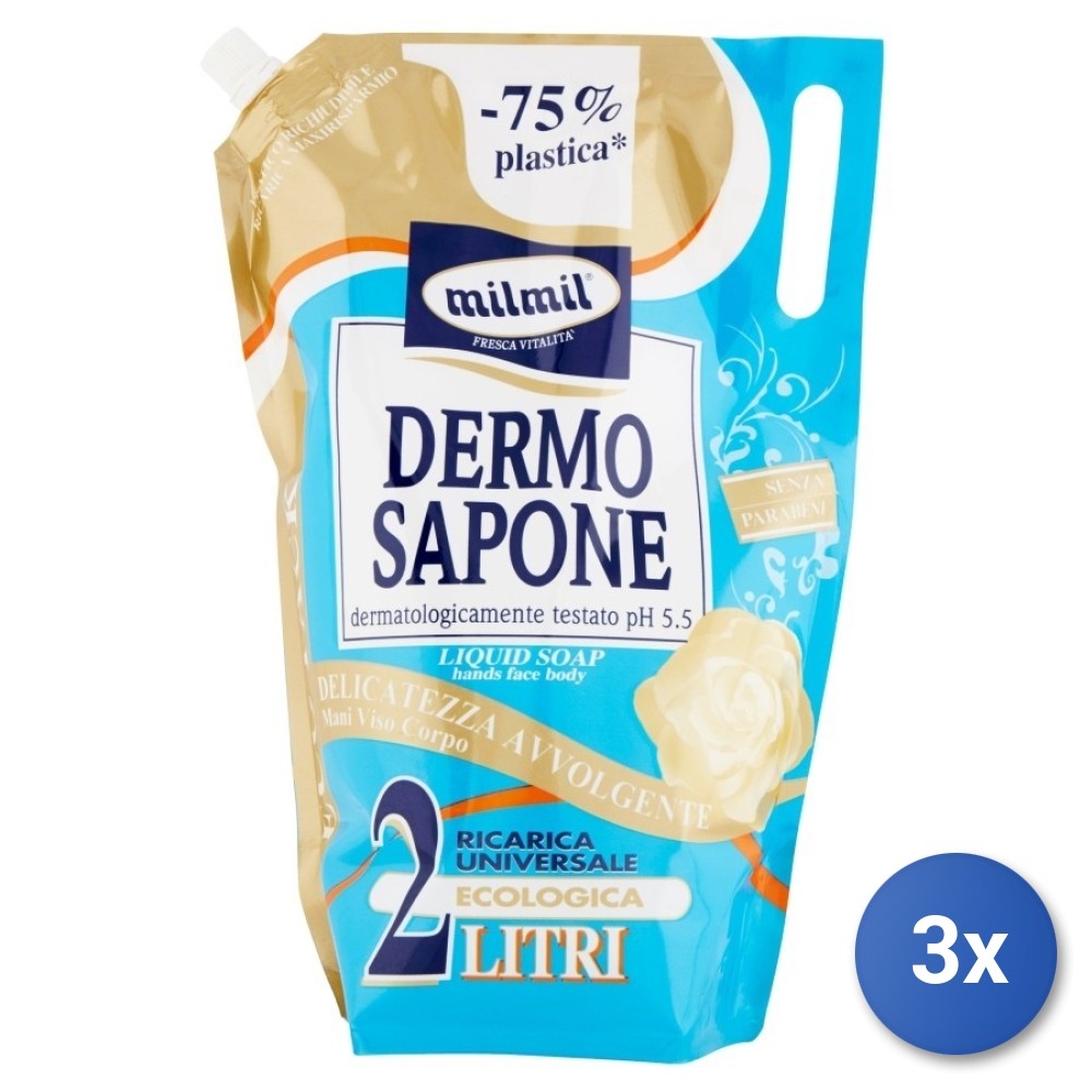 3X Mil Mil Soap Bag 2000 ML. Dermo