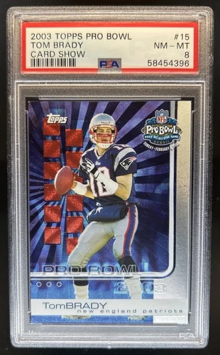 2003 Topps Pro Bowl Tom Brady Car Show #15 Patriots PSA 8 NM-MT