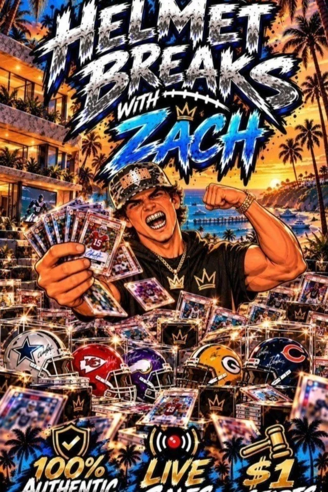 $1 STARTS NFL MINI HELMET BREAK! GOLDEN TICKETS AND HUGE HITS! W/ ZACH!!!