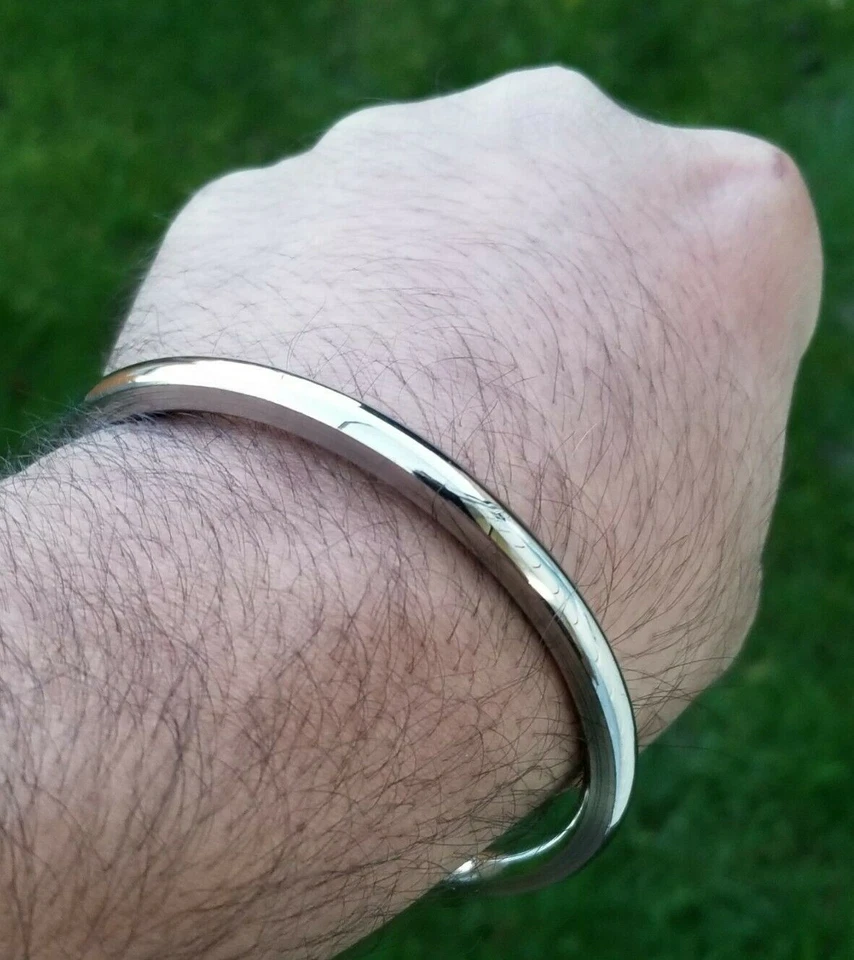 Edelstahl glatt Punjabi Sikh Singh Kaur Khalsa Kara Kada Armband Geschenk - Bild 4 von 4