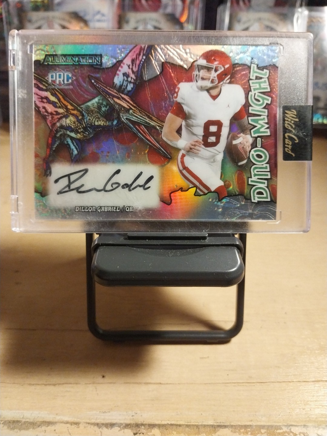 2023 Wild Card Dino-Might Dillon Gabriel PRC Auto /25 Oregon Ducks Football Card