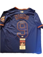 BRANDON NIMMO SIGNED AUTOGRAPHED NEW YORK METS JERSEY BLUE JSA COA