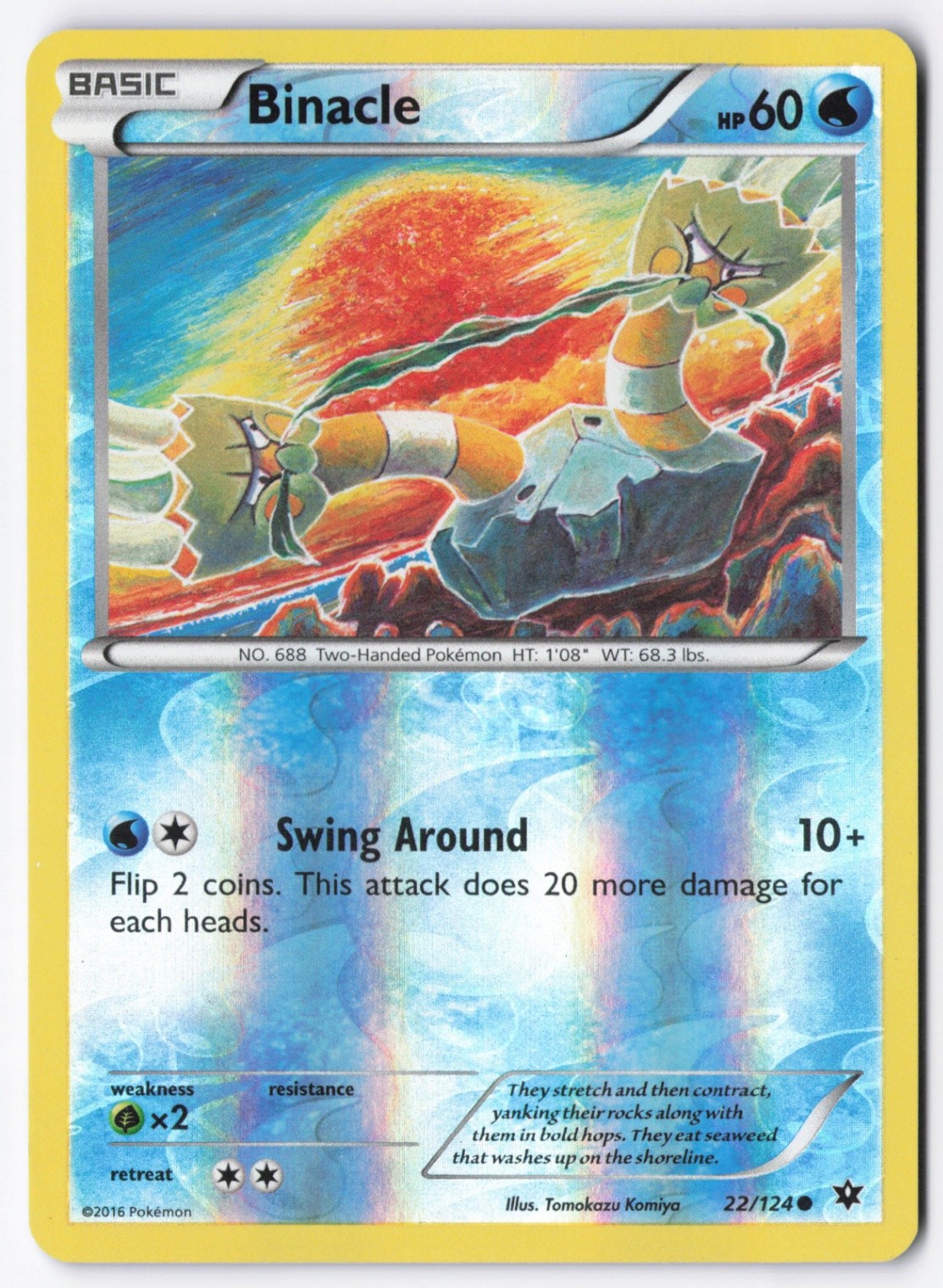 Binacle Reverse Holo Common XY - Fates Collide 22/124 NM