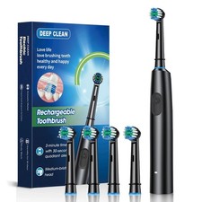 Rotating Electric Toothbrush Case for Adults, 4 Modes Deep Clean Electric Toothb