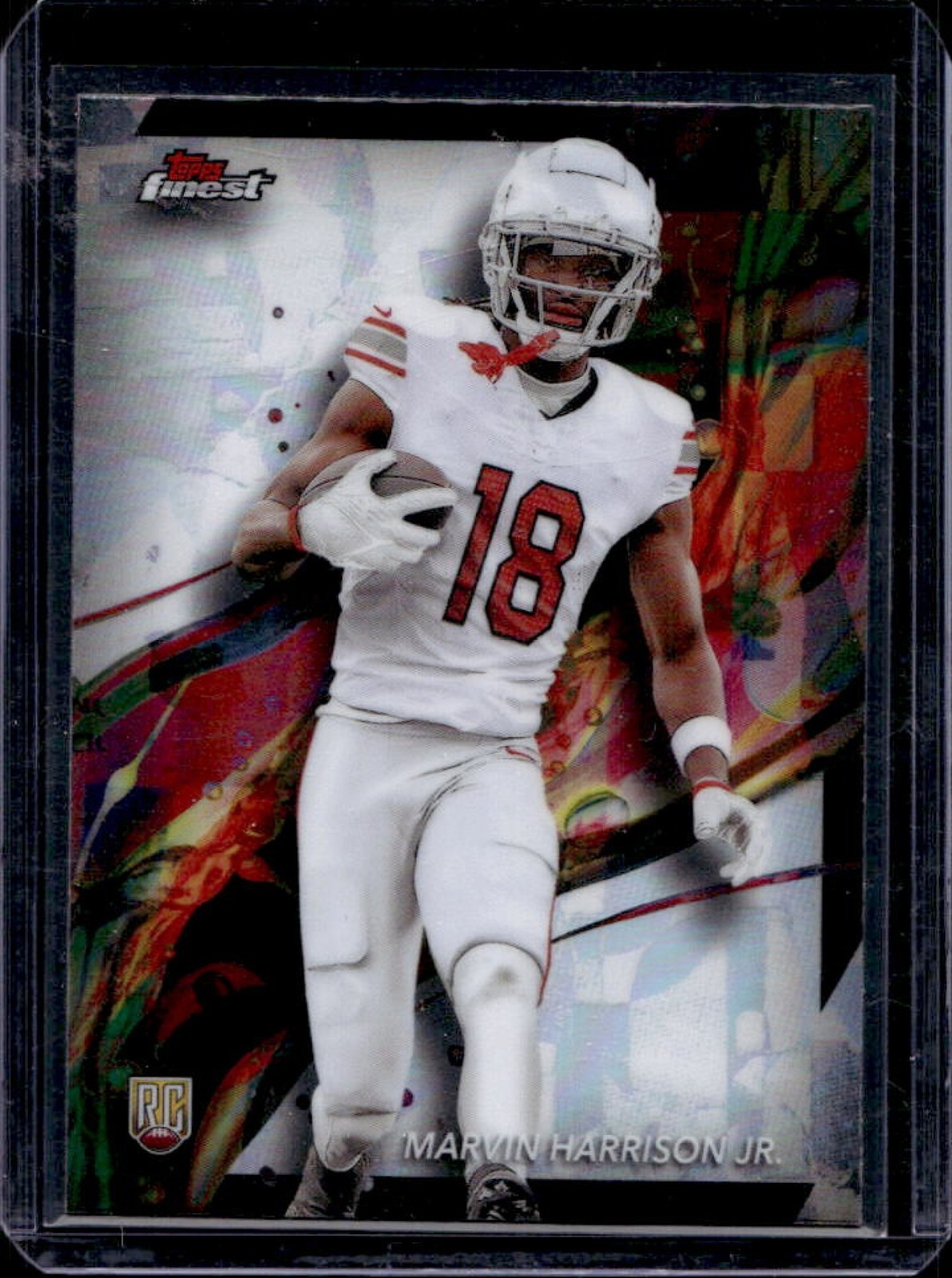 2024 Topps Finest Marvin Harrison Jr. RC Refractor Rookie Common #89 Cardinals