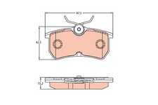 Bremsbelagsatz Hinten für Ford Fiesta Limo VI CB1 Van 15-17