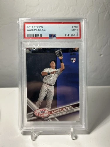 2017 Topps Aaron Judge Catching #287 RC Rookie PSA 9 MINT - HOT …BUY NOW!