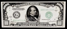 1934 $1000 FEDERAL RESERVE NOTE***SHARP AS A TACK**TOUGH FIND**NO RESERVE #74989
