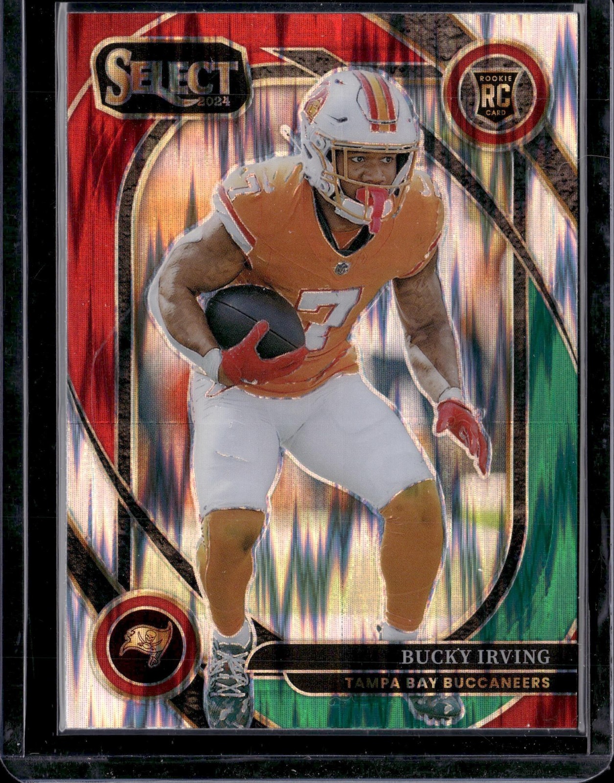 2024 Panini Select #239 Bucky Irving Green & Red Prizm Shock Pal's Sports Cards