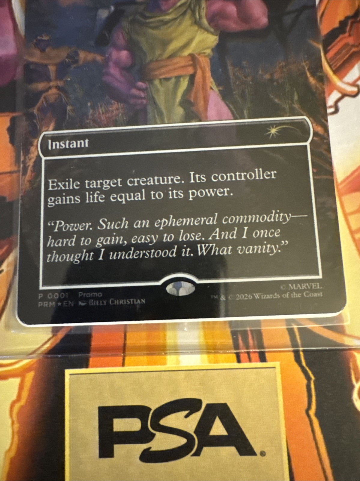 Magic the Gathering PSA Magazine Promo Swords to Plowshares Foil Thanos SEALED view 4