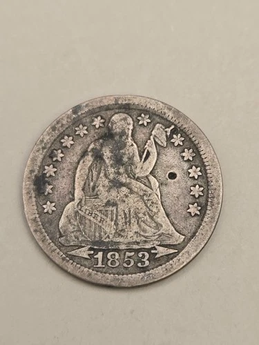 1853 Seated Liberty Silver Dime - Philadelphia Mint