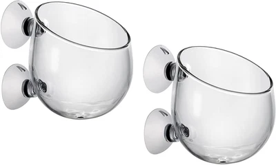 DS. DISTINCTIVE STYLE Aquarium Plant Holder 2 Pieces Suction Cup Glass Plant Pots for Fish Tank