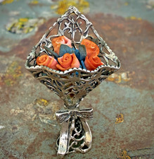 Porta bouquet in miniatura argento vintage | argento .800 | fatto a mano in Italia
