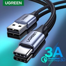 UGREEN USB Type C Cable 3A 18W QC Fast Charging USB-C Data Cord For iPad Samsung