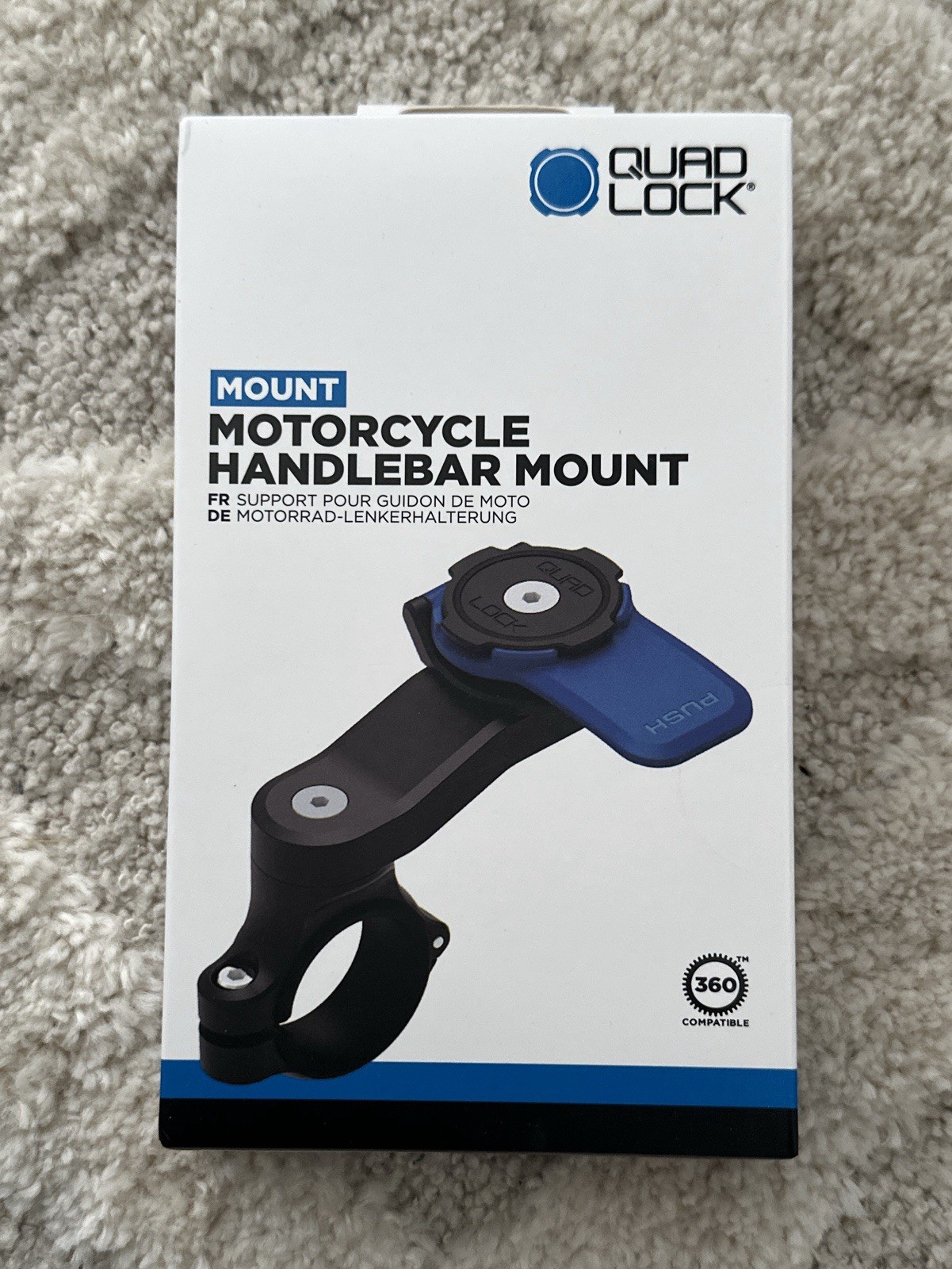 Support Quad Lock pour moto pour éviter les chutes de téléphone sur route