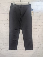 Chaps Women's Size 10 Black Slash Pockets Stretch Flat Front Pants