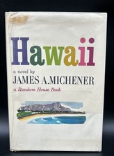Hawaii A Novel by James A. Michener 1959 First Edition Random House HCDJ