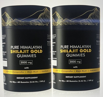Be Bodywise Pure Himalayan Shilajit GOLD Gummies 3000mg Exp 3/2026 New (2 Pack)