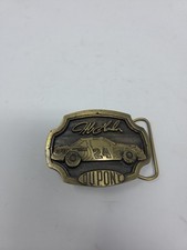 DuPont Jeff Gordon NASCAR Hendrick Motorsports Bronze Belt Buckle Vintage 1993