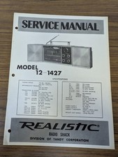 Realistic Model 12 -1427 Specifications Servi...