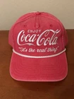 NWT Coca-Cola "It's The Real Thing" Red Rope Hat Snapback - Vintage Style