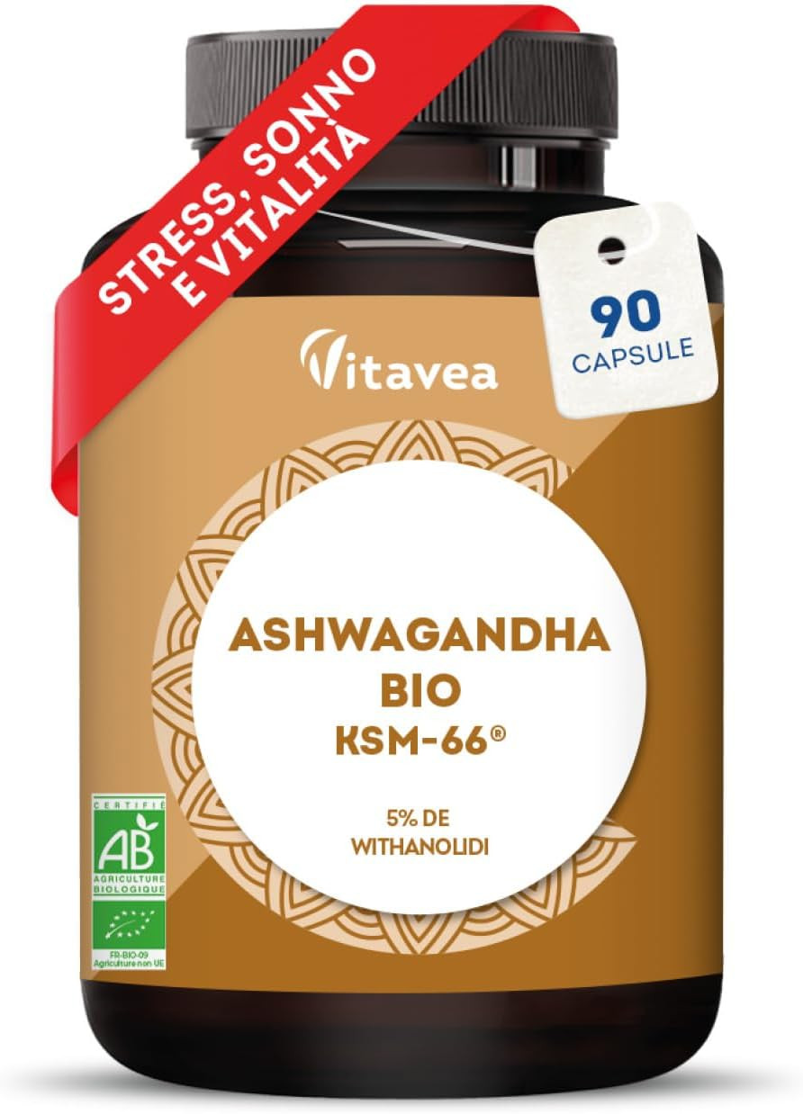 Integratore Ashwagandha BIO KSM-66® 600mg | 90 Capsule Alto Dosaggio
