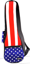CLOUDMUSIC Ukulele Case Gig Bag Padded Backpack USA FLAG 23 in