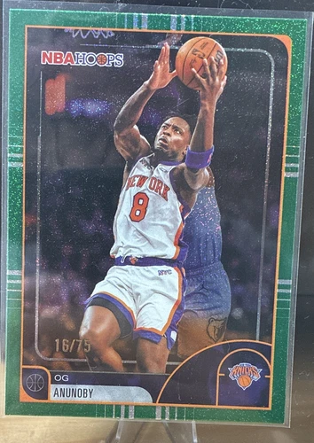 Topps 2025-26 NBA Hoops Green /75 OG Anunoby New York Knicks #3