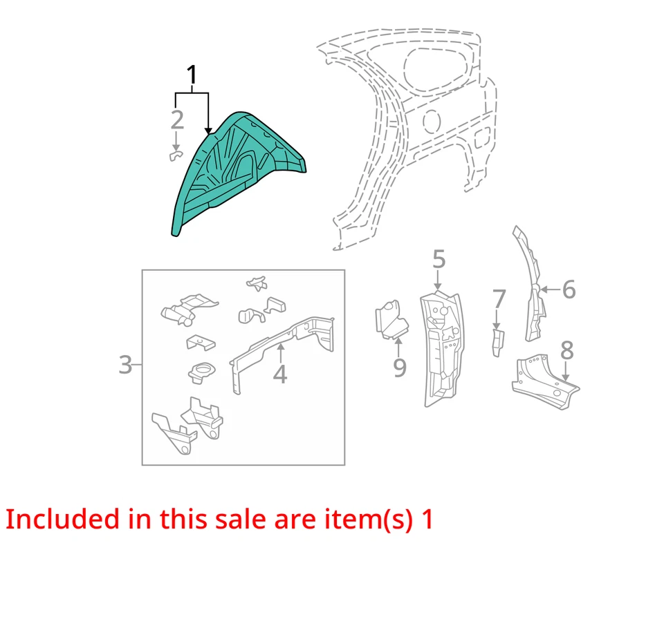 Buick Pontiac Rendezvous 2001-2007 panel aztek ASM RR con H INR 88897595 - NUEVO Foto 2 de 3