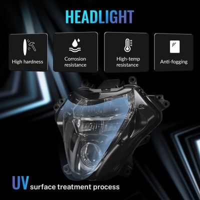 LED Headlight Lamp Assembly Housing Fit For Suzuki Hayabusa