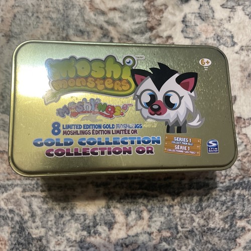 Spin Master Moshi Monsters 8 Limited Edition Gold Characters Original Metal Tin